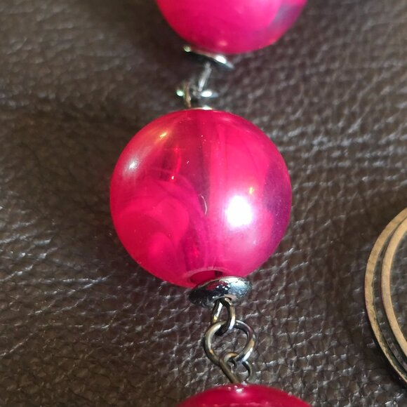 Vintage Bubble bead statement necklace & earring SET. - Picture 7 of 10